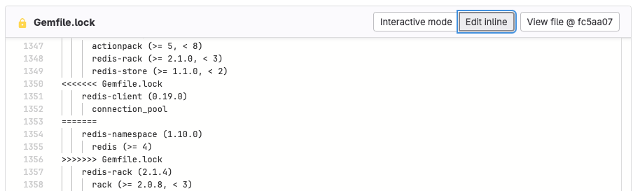 Merge conflict editor